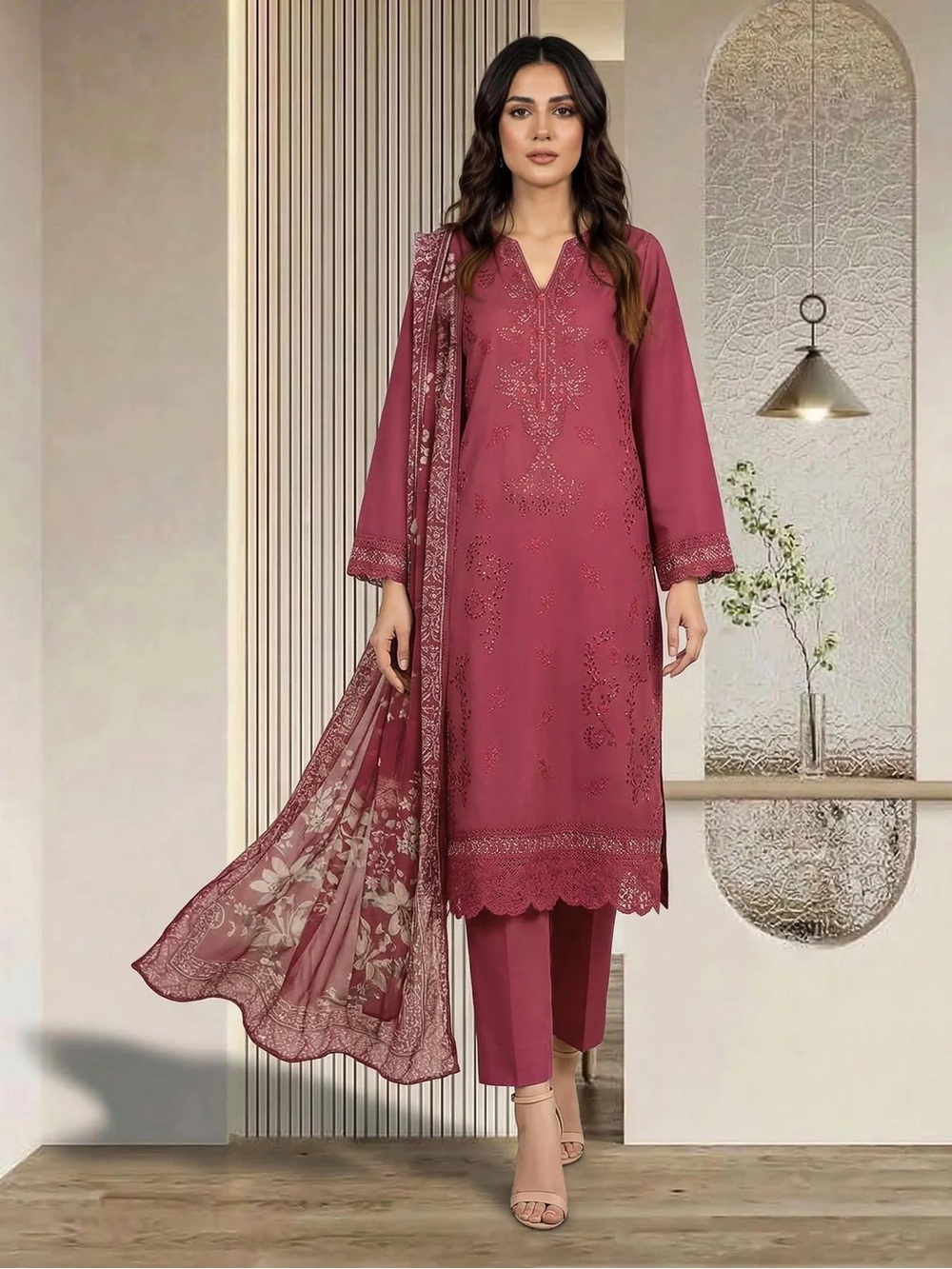 3 Piece Suit - Embroidered